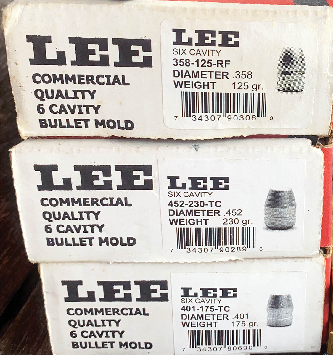 Lee Precision molds used for bullets tested.